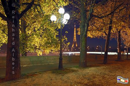 Herbstabend an der Seine mit Blick auf den Eiffelturm, Paris, Eiffel, Eiffelturm, Seine, Herbst, Tour, Albers, Foto, foreal,
