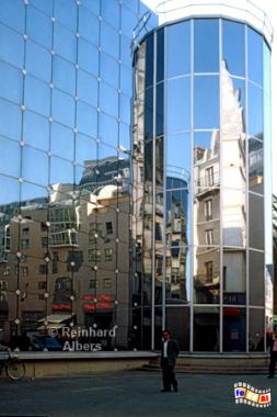Fassadenspiegelungen am Forum des Halles., Paris, Forum, Halles, Albers, Foto, foreal,