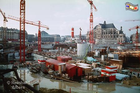 Baustelle f�r das Forum des Halles im Februar 1977., Paris, Forum des Halles, Albers, Foto, foreal,