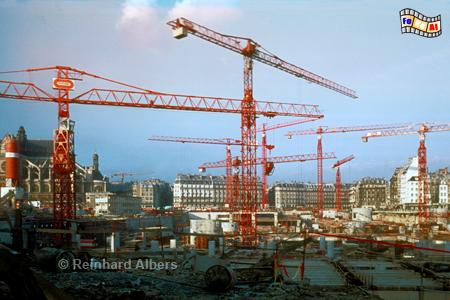 Baustelle fr das Forum des Halles im Februar 1977., Paris, Forum des Halles, Albers, Foto, foreal,