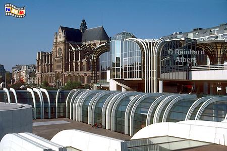 Forum des Halles mit glise Saint-Eustache im Hintergund., Paris, Forum des Halles, Ventre, Eustache, Albers, Foto, foreal,