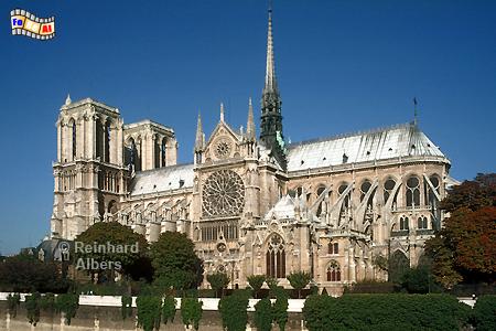 Notre Dame - Sdseite, Paris, Notre Dame, Kathedrale, Portal, Albers, Foto, foreal,