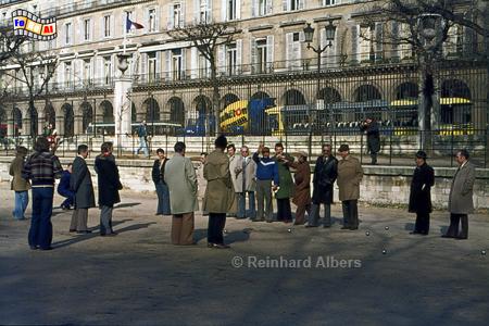 Boulespieler in den Tuilerien, Paris, Tuilerien, Boule, Albers, Foto, foreal,