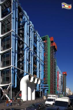 Centre Pompidou R�ckseite., Paris, Centre Pompidou, Beaubourg, Albers, Foto, foreal,