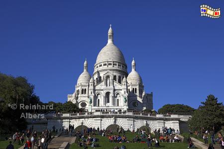 Sacr� C�ur auf dem Montmartre-H�gel., Paris, Montmartre, Buttes, Sacr� C�ur, Albers, Foto, foreal,