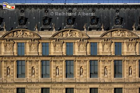 Louvre in der Abendsonne., Frankreich, France, Paris, Louvre, foreal, Albers, Foto,