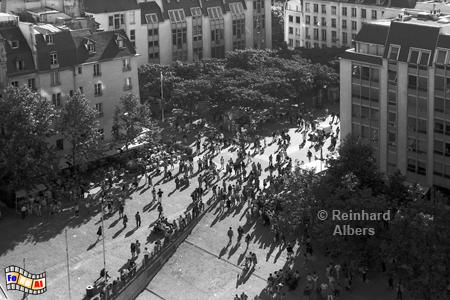 Blick von Centre Pompidou auf den Place Edmond Michelet., Paris, Centre, Beaubourg, Albers, Foto, foreal, Michelet,