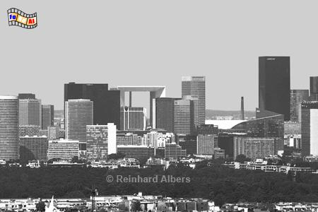 Das La Dfense Viertel vom Eiffelturm aus gesehen., Frankreich, France, Paris, La Dfense, Esplanade, foreal, Albers, Foto,