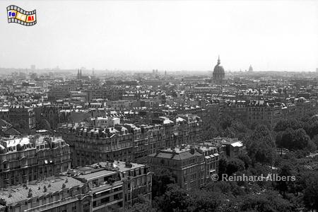 Ausblick vom Eiffelturm in Richtung Invalidendom., Paris, Eiffelturm, Ausblick, Dcher, Albers, Foto, foreal,