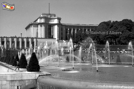 Wasserspiele am Trocad�ro., Paris, Palais, Chaillot, Trocad�ro, Wasserspiele, Albers, Foto, foreal,