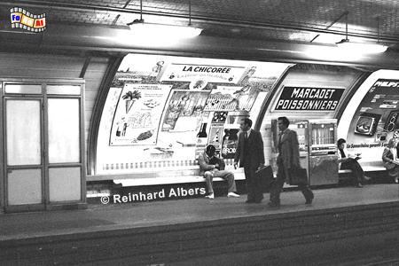 Metrostation Marcadet Poissoniers, Paris, Metro, Marcadet, Poissoniers, Albers, Foto, foreal,