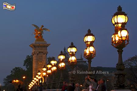 Pont Alexandre III., Frankreich, France, Paris, Pont, Alexandre III, Laternen, Albers, foreal, Foto,