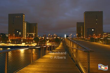 Blick von der Passerelle Simone de Beauvoir auf die Bibliothque nationale., Paris, Bibliothque, Mitterrand, Albers, Foto, foreal,