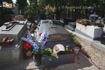 Friedhof Pre Lachaise - Grab von Edith Piaf., Paris, Cimtire, Friedhof, Pre, Lachaise, Edith, Piaf, Albers, Foto, foreal,