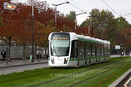 Neue Straßenbahnlinie als südliche Tangente., Paris, Straßenbahn, Albers, Foto, foreal,