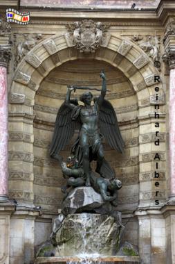Fontaine Saint-Michel, Paris, Fontaine, Saint Michel, Albers, Foto, foreal,