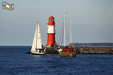 Warnem�nde - Molenfeuer, Ostseek�ste, Mecklenburg, Warnem�nde, Molenfeuer, Leuchtturm, Albers, Foto, foreal, Warnow,