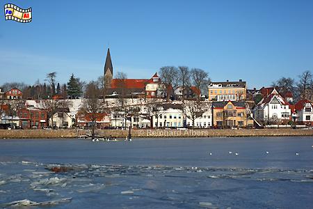 Blick auf Borby vom Hafen in Eckernf�rde, Ostseek�ste, Winter, Eckernf�rde, Borby, Albers, foreal, Foto,