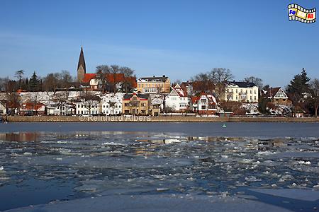Blick auf Borby vom Hafen in Eckernfrde, Eckernfrde, Borby, Hafen, Ostsee, Eis, Foto, foreal, Albers,