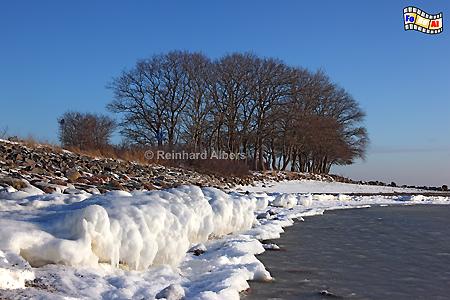 Ostseeküste bei Strande im Winter., Ostseeküste, Winter, Strande, Albers, foreal, Foto,