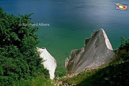 Die Wissower Klinken vor ihrem Abbruch., Rgen, Kreidefelsen, Jasmund, Albers, foreal, Foto, Mecklenburg, Wissow, Klinken,