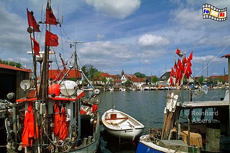 Fischerboote im Hafen von Wieck am Ryck., Vorpommern, Wieck, Ryck, Albers, foreal, Foto,