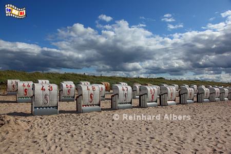 Wei�enh�user Strand, Schleswig-Holstein, Wei�enh�user, Strand, Strandk�rbe, Albers, Foto, foreal,
