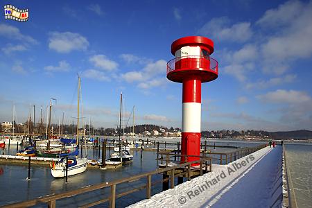 Leuchtturm im Hafen von Eckernfrde., Eckernfrde, Leuchtturm, Frde, Ostsee, Winter, Hafen, Foto, foreal, Albers,