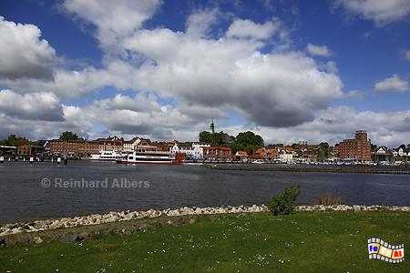 Blick auf Kappeln an der Schlei., Schleswig-Holstein, Kappeln, Schlei, Heringszune, Albers, Foto, foreal,