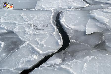 Eisspalte in der zugefrorenen Ostsee., Ostsee, Winter, Eis, Eisspalte, Kiel, Frde, Albers, Foto, foreal,