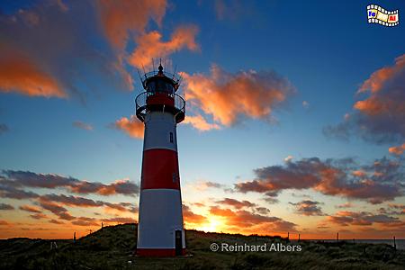 Abendstimmung am Ellenbogen mit dem Leuchtturm List Ost., Insel, Sylt, Leuchtturm, Ellenbogen, List Ost, foreal, Albers,