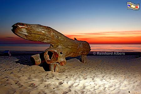 Abends am Strand nrdlich von Kampen., Sylt, Strand, Abendrot, Sonnenuntergang Nordseekste, Albers, foreal, Foto,