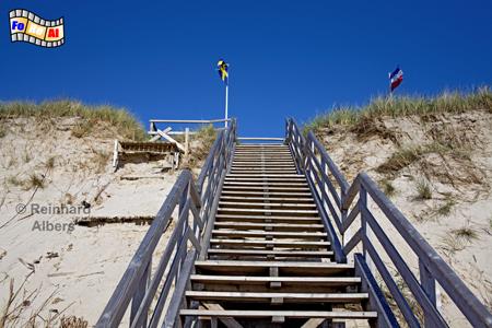Strand�bergang s�dlich von Westerland, Sylt, Westerland, Strandtreppe, Foto, Albers, foreal,