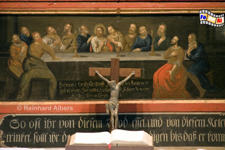 Ausschnitt aus dem Altar in der Kirche St. Severin zu Keitum., Sylt, Keitum, Kirche, Severin, foreal, Albers,