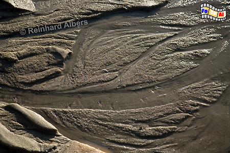 Strandstrukturen bei Ebbe, Sylt, Strand, Strukturen, foreal, Albers,