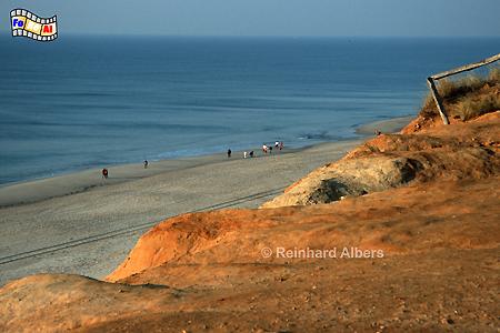 Blick vom Roten Kliff auf Strand und Nordsee., Sylt, Rotes Kliff, Nordsee, foreal, Albers,