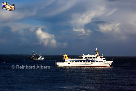 Ausflugsschiff vor Hrnum, Sylt, Hrnum, Leuchtturm, foreal, Adlerschiff, Nordsee, Foto, Albers,