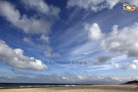 Himmel Wolken bei Wenningstedt., Sylt, Wenningstedt, Strand, Meer, K�ste, Nordsee, Meerblick, Albers, Foto, foreal,