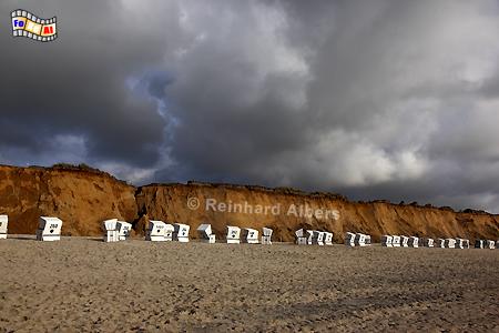 Rotes Kliff mit Strandkrben., Sylt, Nordsee, Rotes Kliff, Albers, Foto, foreal,