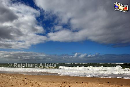 Insel Sylt - Wolkenformationen ber dem Meer am Strand vor Rantum, Wolken, Himmel, Wetter, Kste, Sylt, Nordseekste, Albers, Foto, foreal,