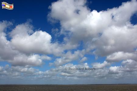 Nordseekste mit Himmel und Wolken., Nordseekste, Nordsee, Himmel, Wolken, Wetter, Albers, Foto, foreal,