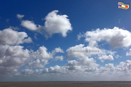 Nordseekste mit Himmel und Wolken., Nordseekste, Nordsee, Himmel, Wolken, Wetter, Albers, Foto, foreal,