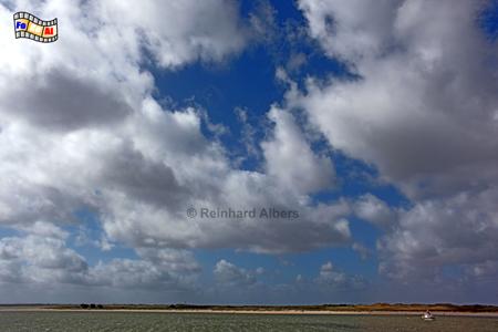 Nordseekste mit Himmel und Wolken., Nordseekste, Nordsee, Himmel, Wolken, Wetter, Albers, Foto, foreal,
