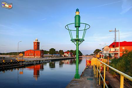Darłwko (Rgenwaldermnde) an der Mndung der Wieprza., Polen, Polska, Darłwko, Rgenwaldermnde, Leuchtturm, Albers, Foto, foreal, Wieprza, 