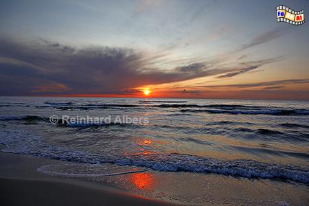 Sonnenuntergang an der Ostseekste bei Lubiatowo., Polen, Polska, Ostseekste, Pommern, Pomorze, Lubiatowo, Foto, foreal, Albers
