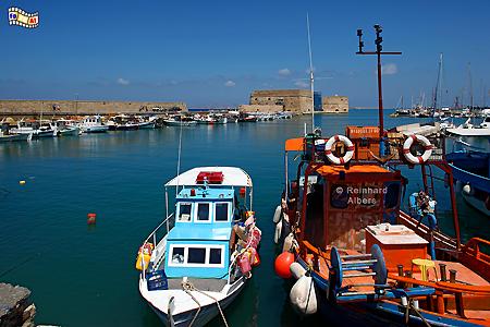 Heraklion - Hafen mit venezianischer Festung, Kreta, Crete, Heraklion, Hafen, Foto, Bild, foreal,