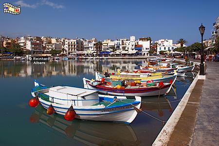 Agios Nikolaos Binnenhafen, Kreta, Crete, Binnenhafen, Voulismeni, See, foreal, Foto, Bild, 