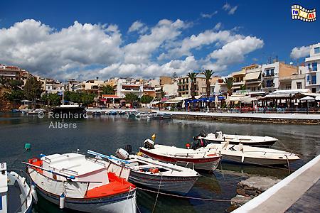 Voulismeni-See (Binnenhafen) in Agios  Niklaos., Kreta, Crete, Binnenhafen, Voulismeni, See, foreal, Foto, Bild, 