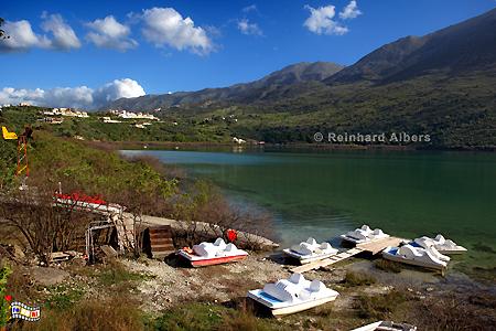 Kournás-See, der größte Süßwassersee Kretas in der Nähe von Georgioupolis,, Kreta, Crete, Kournas, See, foreal, Foto, Albers