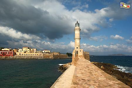 Venzianischer Leuchtturm in Chania, Kreta, Crete, Chania, Leuchtturm, foreal, Foto, Bild,